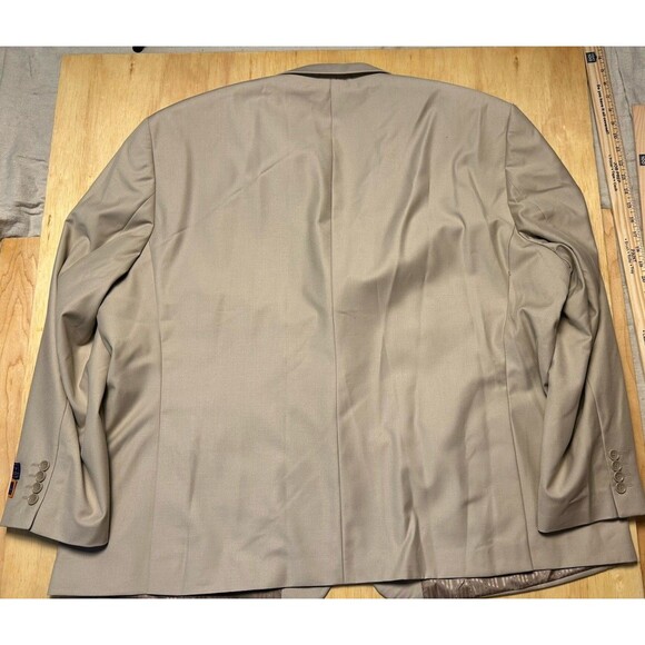 Giorgio Fiorelli Blazer Mens 60 R Super Fine Tan Suit Jacket NWT - Picture 13 of 16